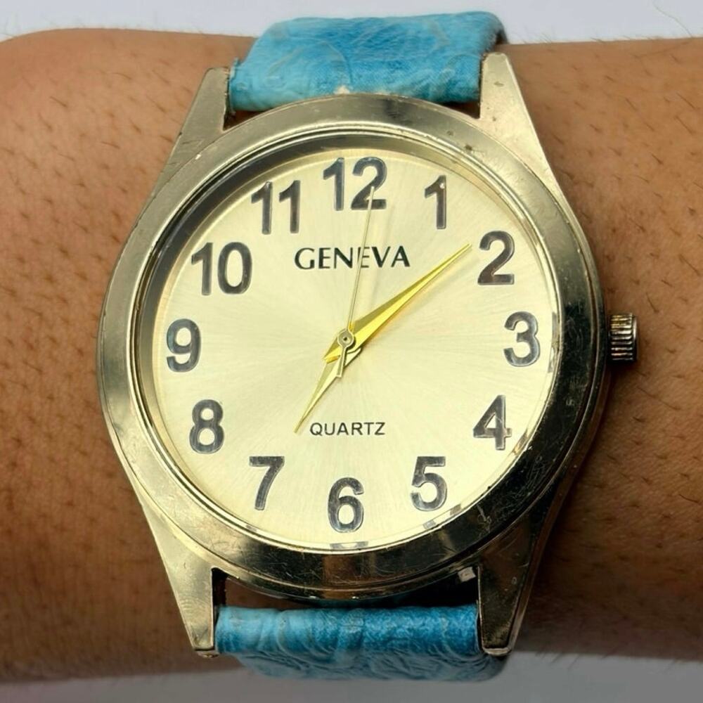 Blue & Gold Geneva Men’s Watch